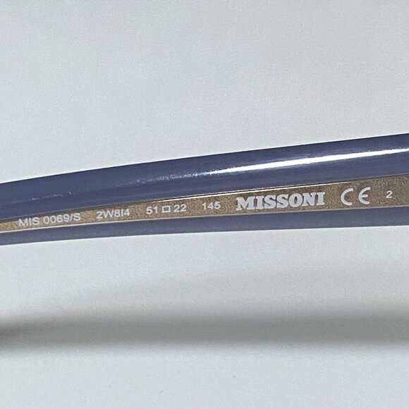 NEW Missoni Ombre Striped Sunglasses in Gray Horn - Picture 5 of 6